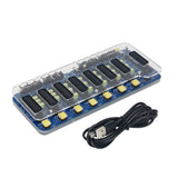 New Acrylic Case SCART SWITCH Distributor Converter Automatic/Manual 7 In 1 Out