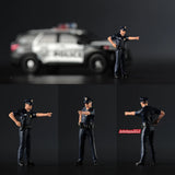1/87 Policeman Touch Gun Scene Doll Miniatures Figures Model For Cars Vehicles T