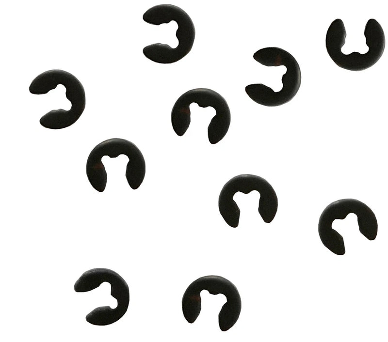 C-clips circlip set, black C-shaped metal clips
