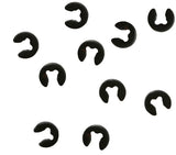 C-clips circlip set, black C-shaped metal clips