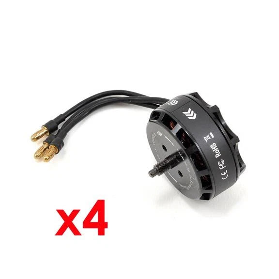 DJI motor with shaft and wires, black, gold connectors, four-pack (x4)