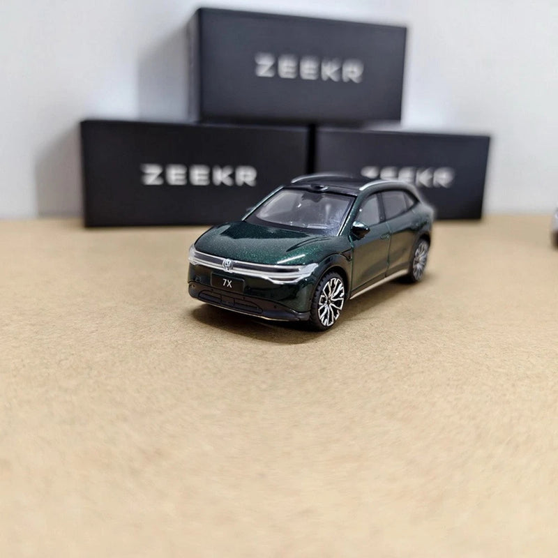 1/64 Scale Geely ZEEKR 7X SUV Green Diecast Car Model Toy Collection Gift