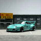 1/64 Scale  911 RWB 993 RAUH-Welt Green #19 Diecast Car Model