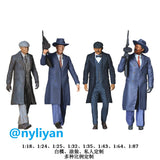 1/18 1/35 1/43 1/64 1/87 Miniature Gangster Gun Man Scene Props Figures For Cars