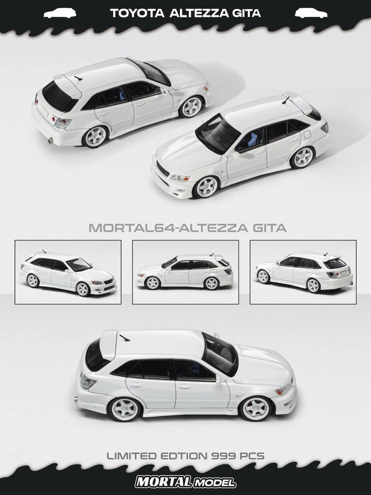 Mortal 1:64 Gita Elixir Modified Diecast Car Models Pearl White