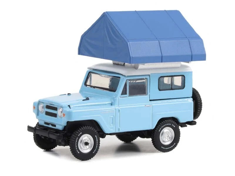 1969 Nissan Patrol (60) - Blue & White 1:64 Scale Model - Greenlight 38050A