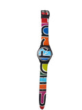 Gently Used 2004 Swatch Gent Color Full Watch Model GB227 New Battery Working Battery