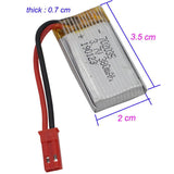3.7V 380mAh Lipo Battery JST plug For DFD F182 F183 H8C RC Drone Mini Quadcopter