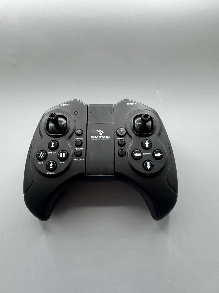 Snaptain drone controller remote with dual thumbsticks and button panel