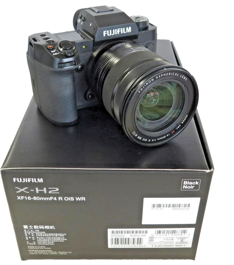 FUJIFILM X-H2  40MP Mirrorless Camera with XF16-80mm F4 OIS WR Shutter Count "0"