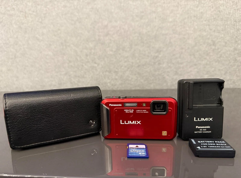 Panasonic LUMIX DMC-TS20 14.1MP Digital Camera Charger BatteryMemory Tested READ
