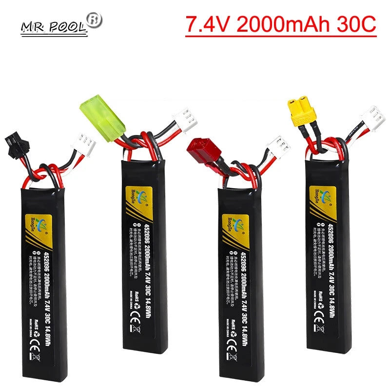 1pcs Lipo Battery 2S 7.4V 2000mAh 30C For drone Quadcopter Helicopter RC Parts