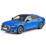 1/24 Audi A6L Sedan Model Toy Car Diecast Toy Vehicle Doors Open Pull Back Blue
