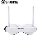 Eachine FPV drone goggles in white with two upright antennas
