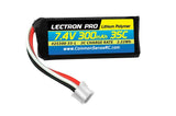 LiPo battery pack with UMX connector, 7.4V 300mAh label