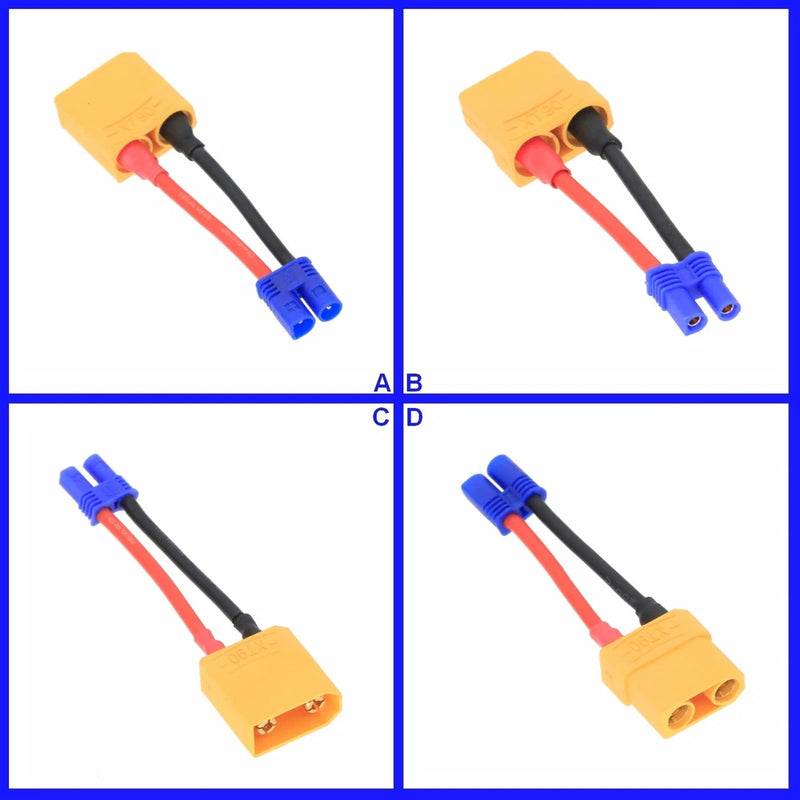 XT90 to EC2 16AWG 2inchs Cable Adapter For RC LiPo NiMH Battery FPV UAV Truck