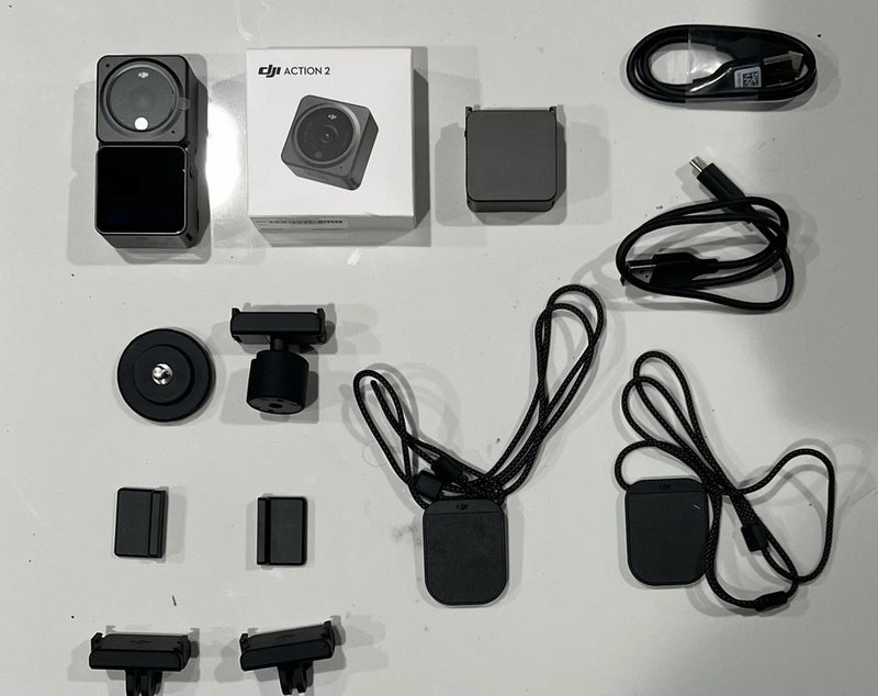 DJI Action 2 Gray 4K Action Camera  w/ Accessories, USB-C