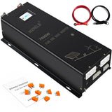 WZRELB 7000W Split Phase Pure Sine Wave Inverter 24V DC to 120V 240VAC 4 OUTLETS