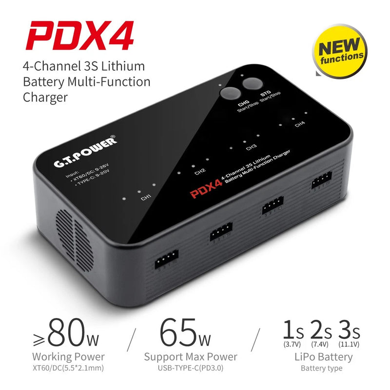 GT Power PDX4 LiPo Multi-Function Battery Balance Charger Suitable for FPV Drone