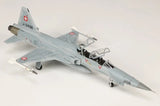 Light gray F-5F Tiger II model jet with Swiss cross markings, J-3206, 1/72