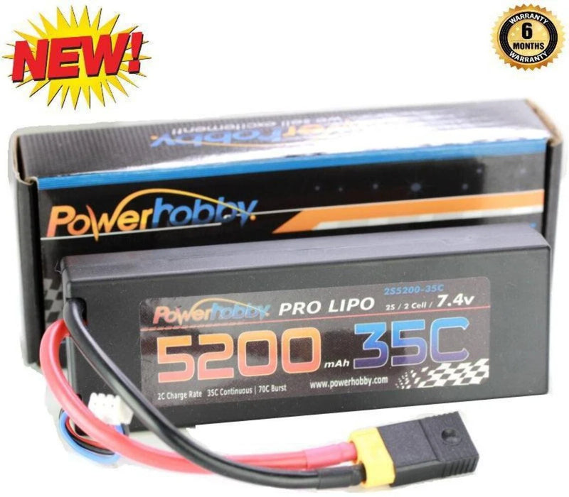 Traxxas Slash 4x4 2S 5200mAh 35C XT60 Lipo Battery Powerhobby PHB2S520035XT60 Battery