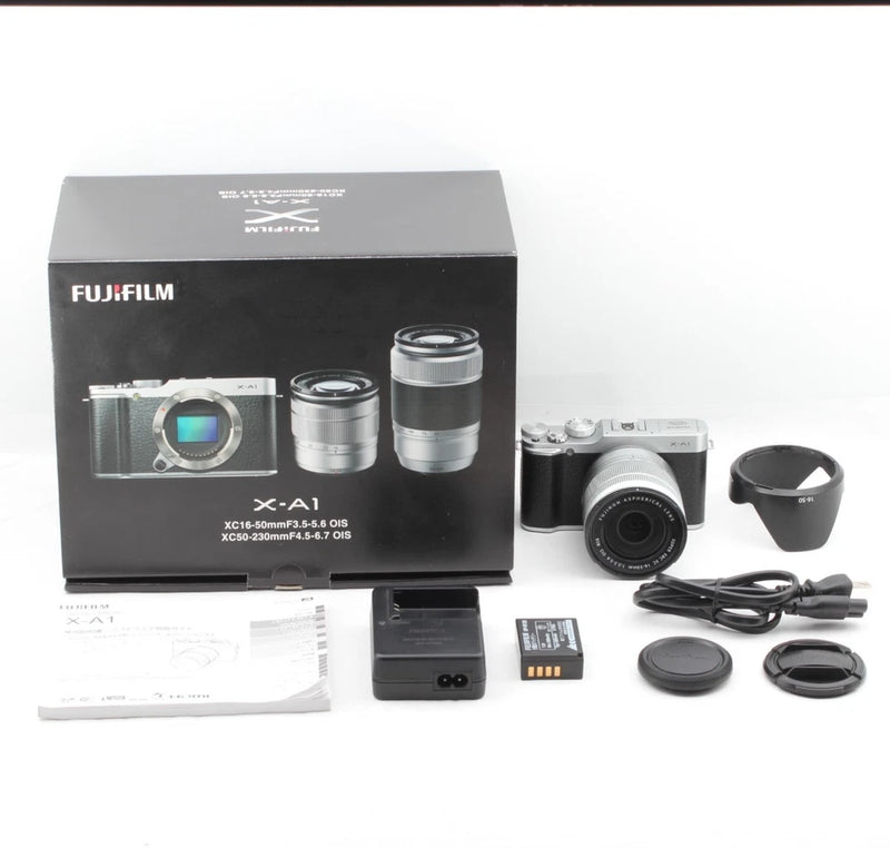 ¡¾NEARMINT w/Box¡¿Fujifilm X-A1 16.3MP Digital Camera Silver w/ 16-50mm From JP