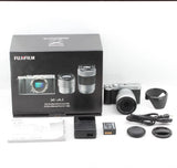 ¡¾NEARMINT w/Box¡¿Fujifilm X-A1 16.3MP Digital Camera Silver w/ 16-50mm From JP