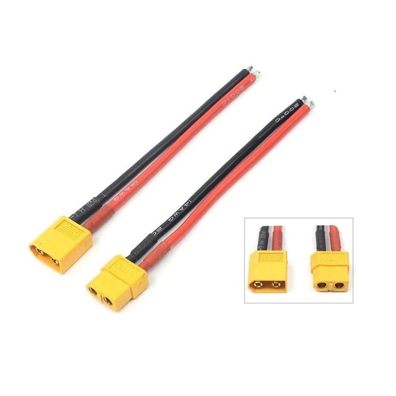 2pcs 10CM XT60 Connector Cable wtih 14AWG Silicone Wire for RC Battery FPV Drone