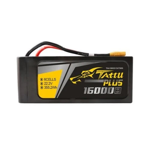 16000mAh 6S 15C 22.2V Tattu Plus Lipo Battery Pack with XT90S Battery