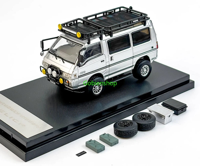 GB Autobots 1:64 Silver 4WD Delica L300 Camper Van Model Diecast Collect Car