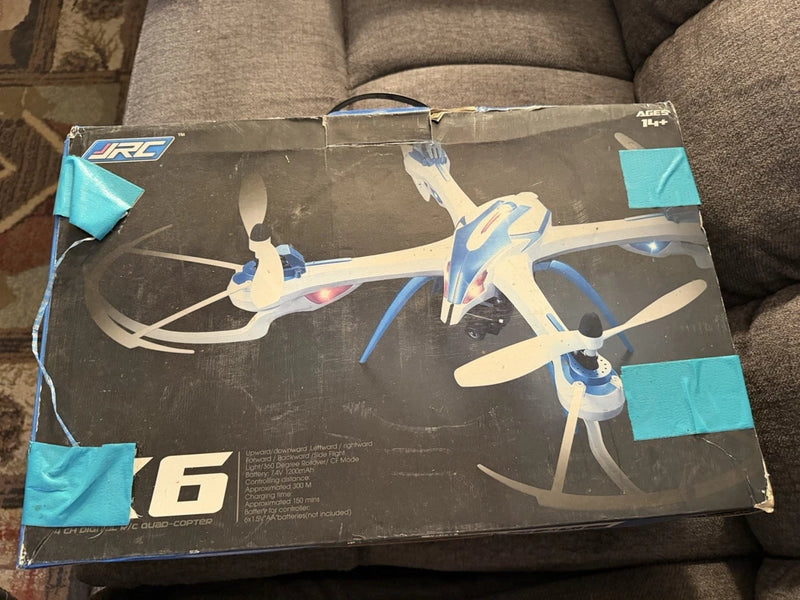 JJRC X6 4 CH digital R/C quadcopter drone box with 6 branding