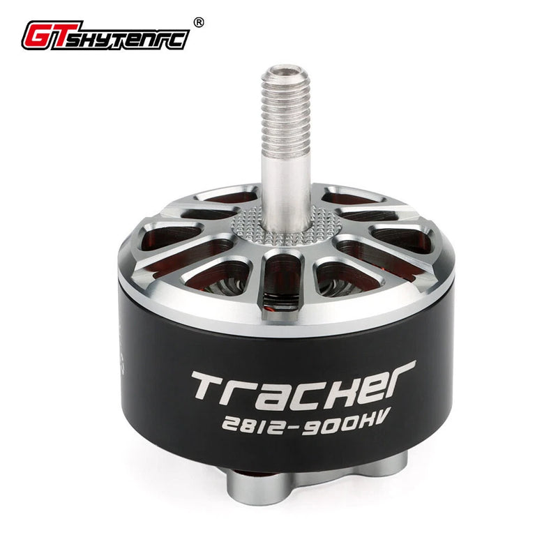 Tracker 2812 brushless motor with silver shaft and black housing, 900KV