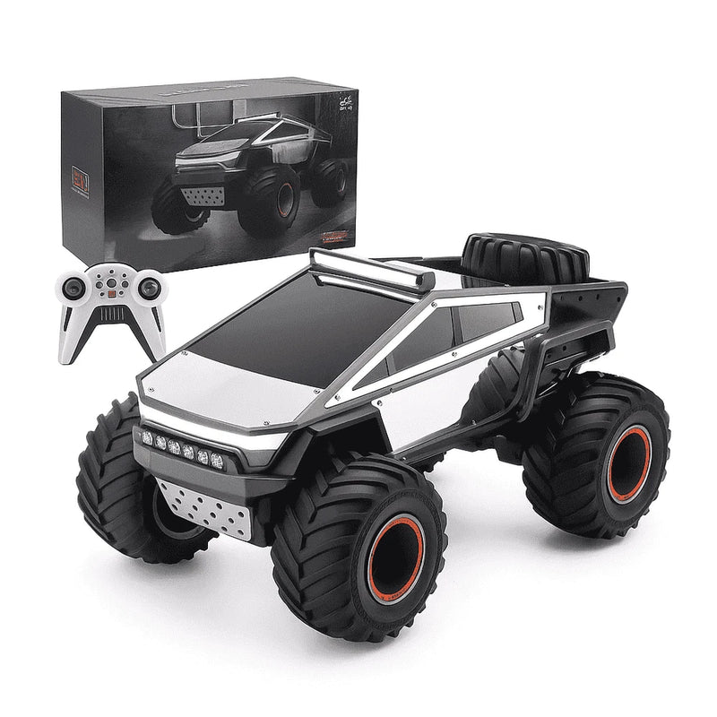JoltRC Remote Control Electric Truck, Chrome Metal Shell, Large 1:12 Scale Model Battery
