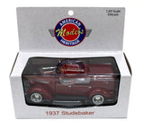 American Heritage 43-103 1937 Studebaker Hearse 1:43 Maroon Mint/ Box