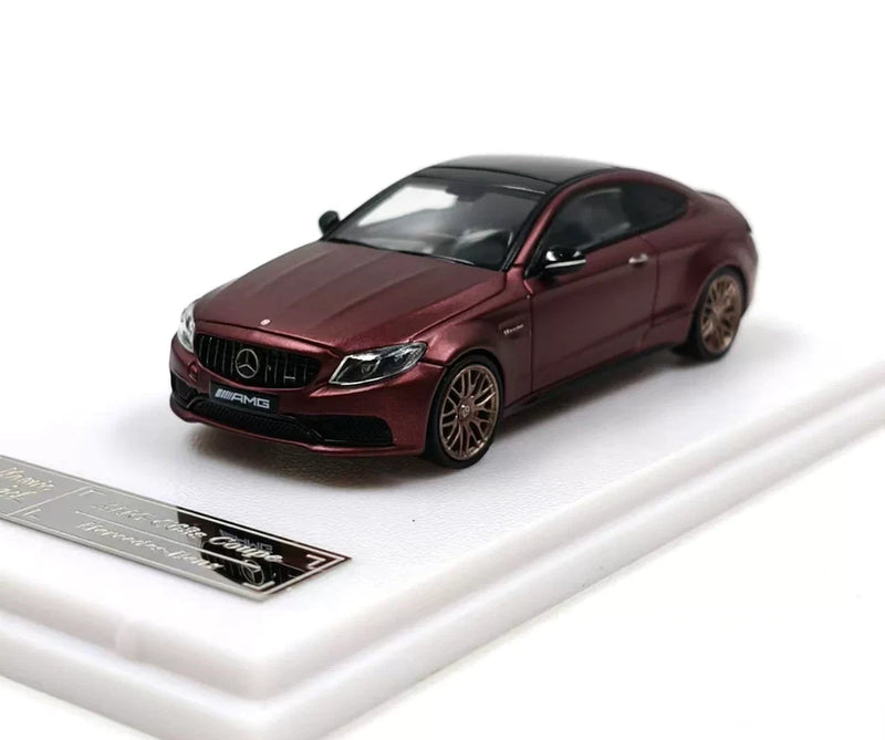 ZD Howie 1:64 Wine Red C63s Coupe Sports Model Diecast Metal Car BN