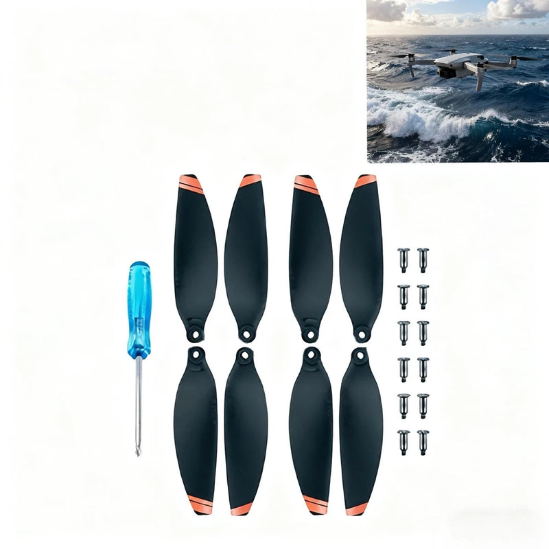 8PCS Low Noise Propellers for DJI Mini 2 SE Mini 4K with Screwdriver Screws Kit