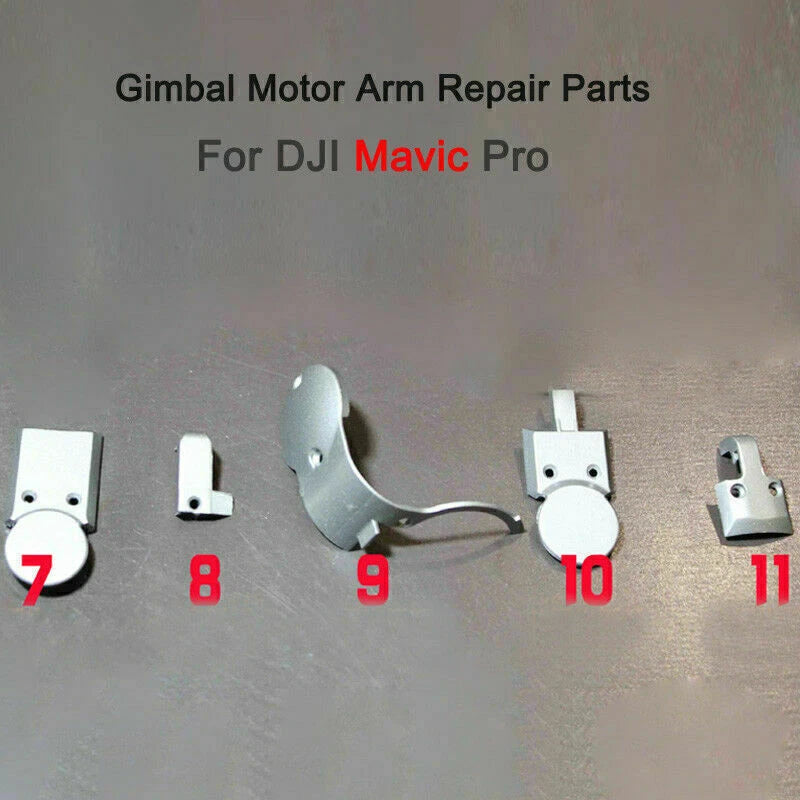 DJI Mavic Pro gimbal motor arm repair part set, assorted white metal brackets