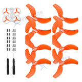 8Pcs Propellers RC Drone Wing Accessory Orange Airscrew w/Screws For DJI Avata 2
