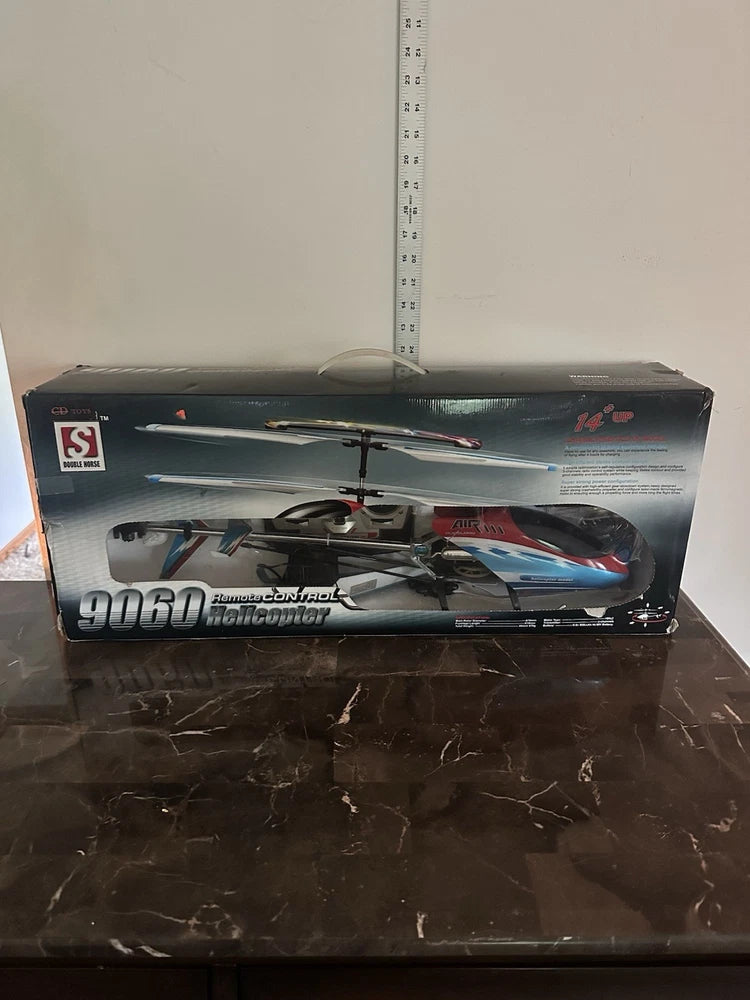 DH 9060 3-channel RC helicopter box with LED and spinning balance bar lights