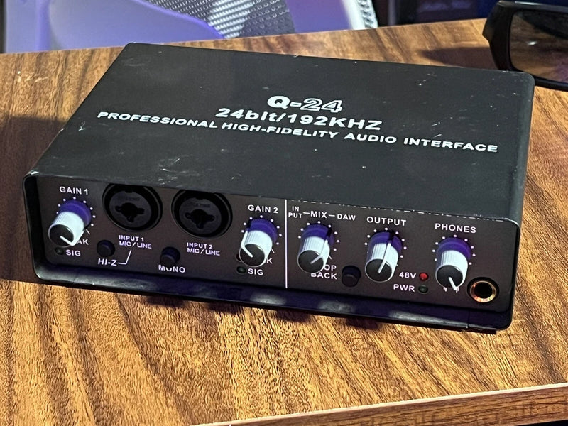 USB Audio Interface for PC 2-in 4-out with XLR Mic Amplifier,Hi-Z Switch