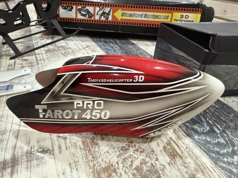 Tarot 450 Pro RC Helicopter Body Shells Frame Parts Propellers & Blades Kit