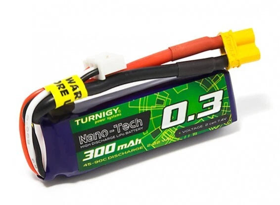 Turnigy Nano-Tech 300mAh 2S 45C Lipo Battery XT30 RC CAR TRUCK PLANE HELI QUAD Battery