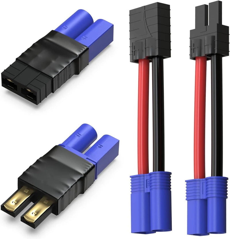 Cordro 2 Pair RC LiPo Battery Connector Adapter Compatible with TRX/Traxxas Lipo Battery