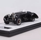 GFCC 1:64 HEC Black 1930 SSK Classic Vintage Model Diecast Metal Car