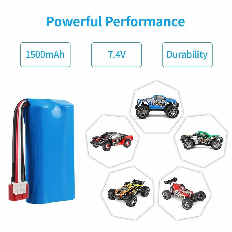 7.4V 1500mAh Rechargeable Li-ion Battery for WLtoys 4WD RC Car 12403 12401 12402