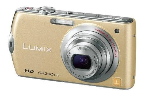 Panasonic Lumix FX70 Digital Camera Gold 16MP Compact From Japan