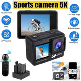 5K 4K 60fps EIS WIFI Action Camera Sport DV Dual Screen Bike Recorder Waterproof