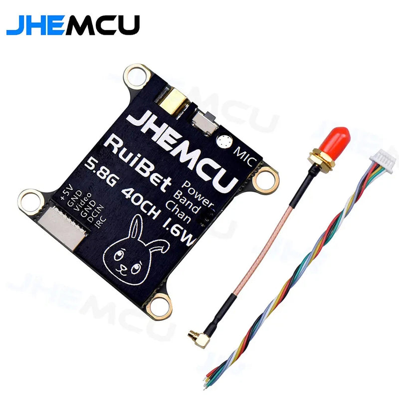 5.8G 40CH 1.6W PitMode 25-1600mW Adjustable VTX 2-6S Module for RC FPV Drone
