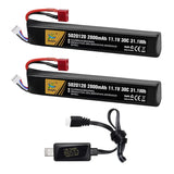 11.1V 2800mAh 30C rechargeable Lipo battery T Plug for Soft bullet gun special