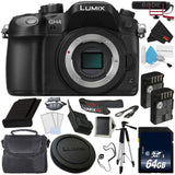 Panasonic DMC-GH4 Digital Camera + 64GB Memory Card + DMW-BLF19 Lithium Ion Batt